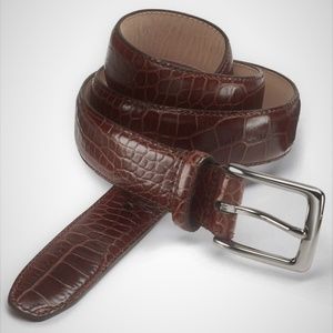 NEW Charles Tyrwhitt Leather Alligator Dress Belt